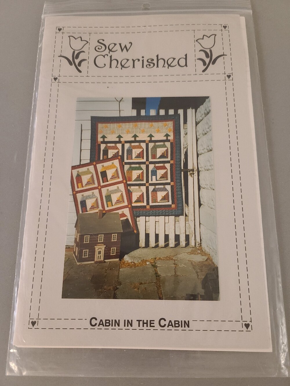Sew Cherished "Cabin in the Cabin" Quilt Pattern Folk Art Two Sizes OOP